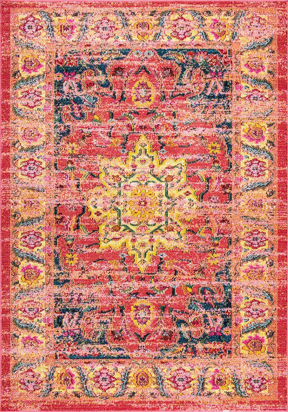 Nuloom Rugs - Persian Medallion Rozella - Orange