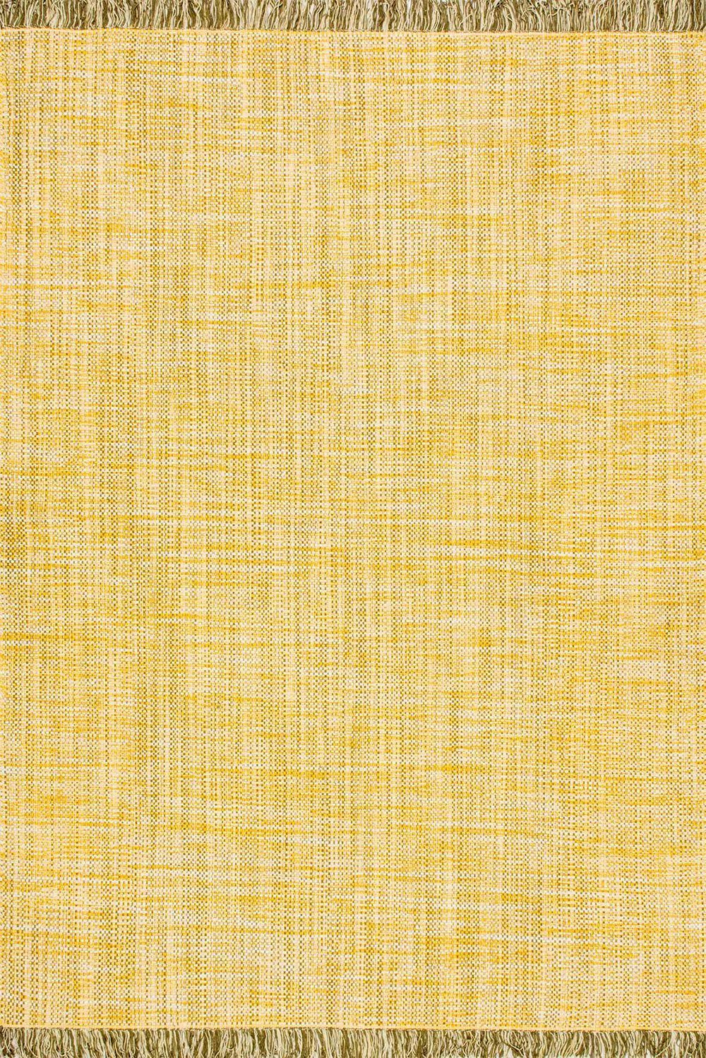 Nuloom Rugs - Flatweave Tassel Cotton Solid Elke - Yellow