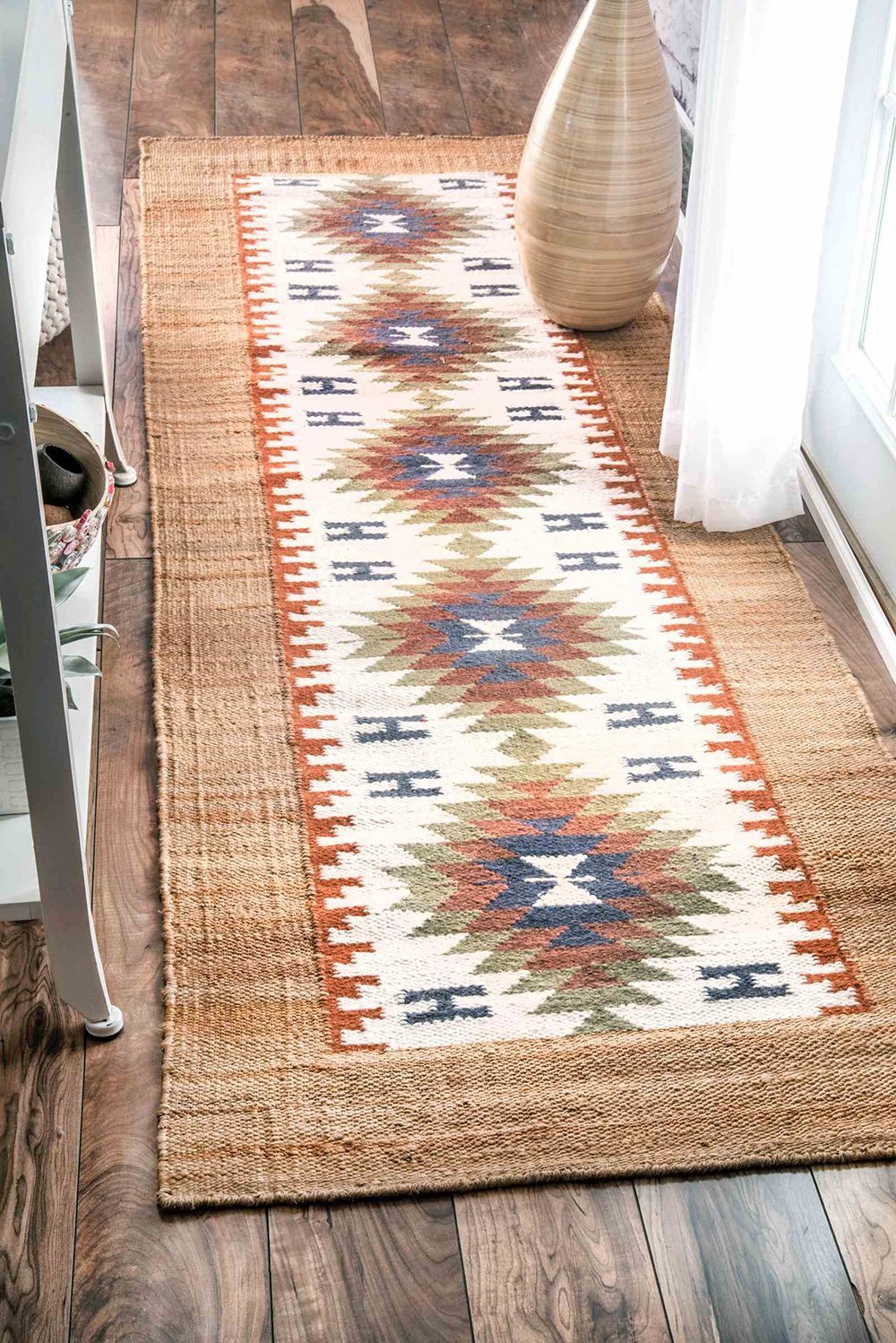 nuLOOM Rugs - Flatweave Kenda Tribal Jute - Multi