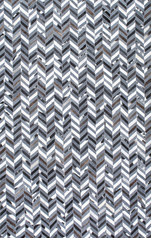 nuLOOM Rugs - Handmade Cowhide Dinorah - Black