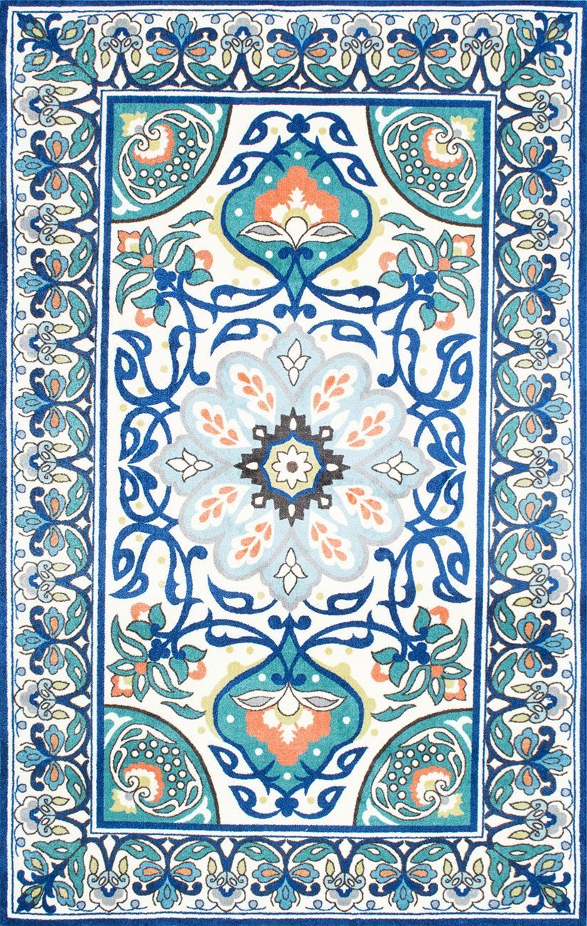 nuLOOM Rugs - Floral Leda - Blue