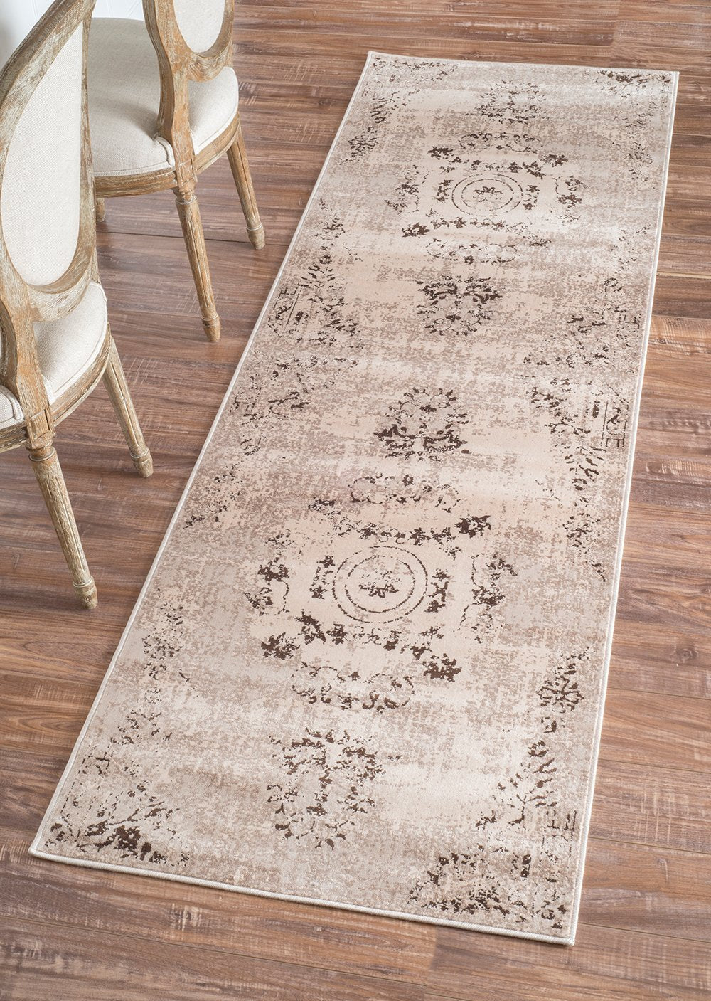 NuLOOM Rugs - Alfombra vintage de viscosa Emmer - Marfil