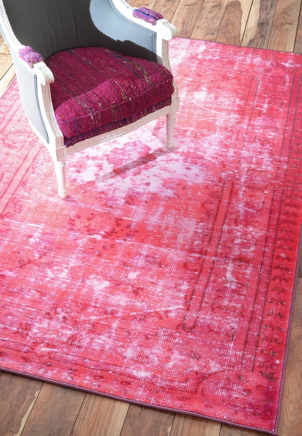 Nuloom Rugs - Machine Made Chroma Overdyed Style Rug - Pink