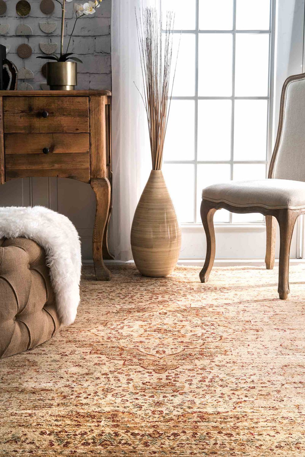 Nuloom Rugs - Persian Medallion Nisha - Red