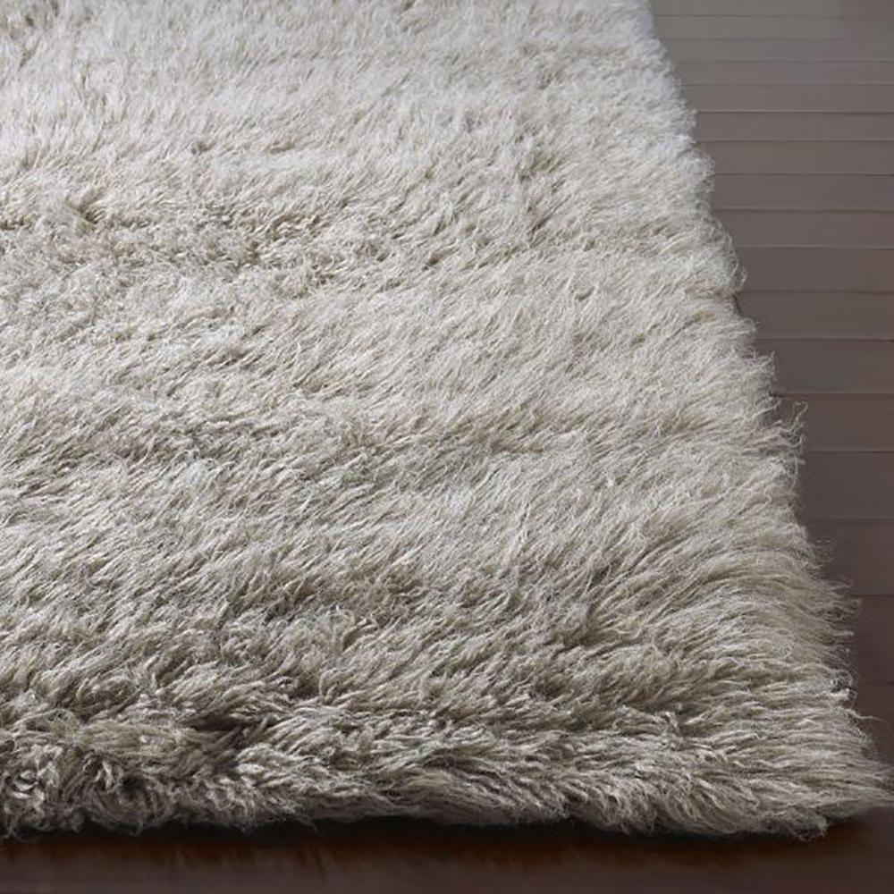 Nuloom Rugs - Hand Woven Genuine Greek Flokati - Natural Grey
