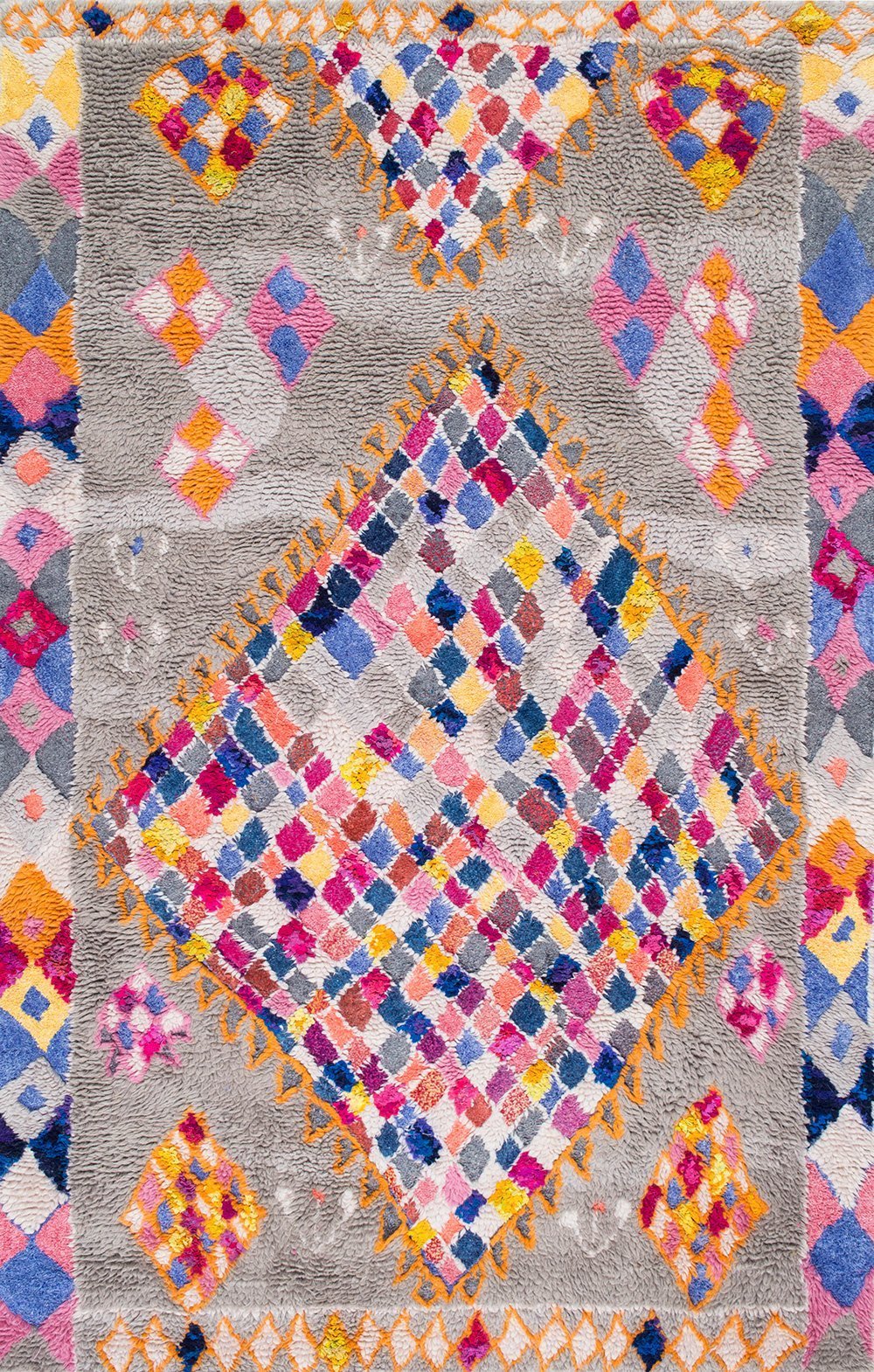 Nuloom Rugs - Hand Tufted Cleora Diamonds Shaggy - Grey