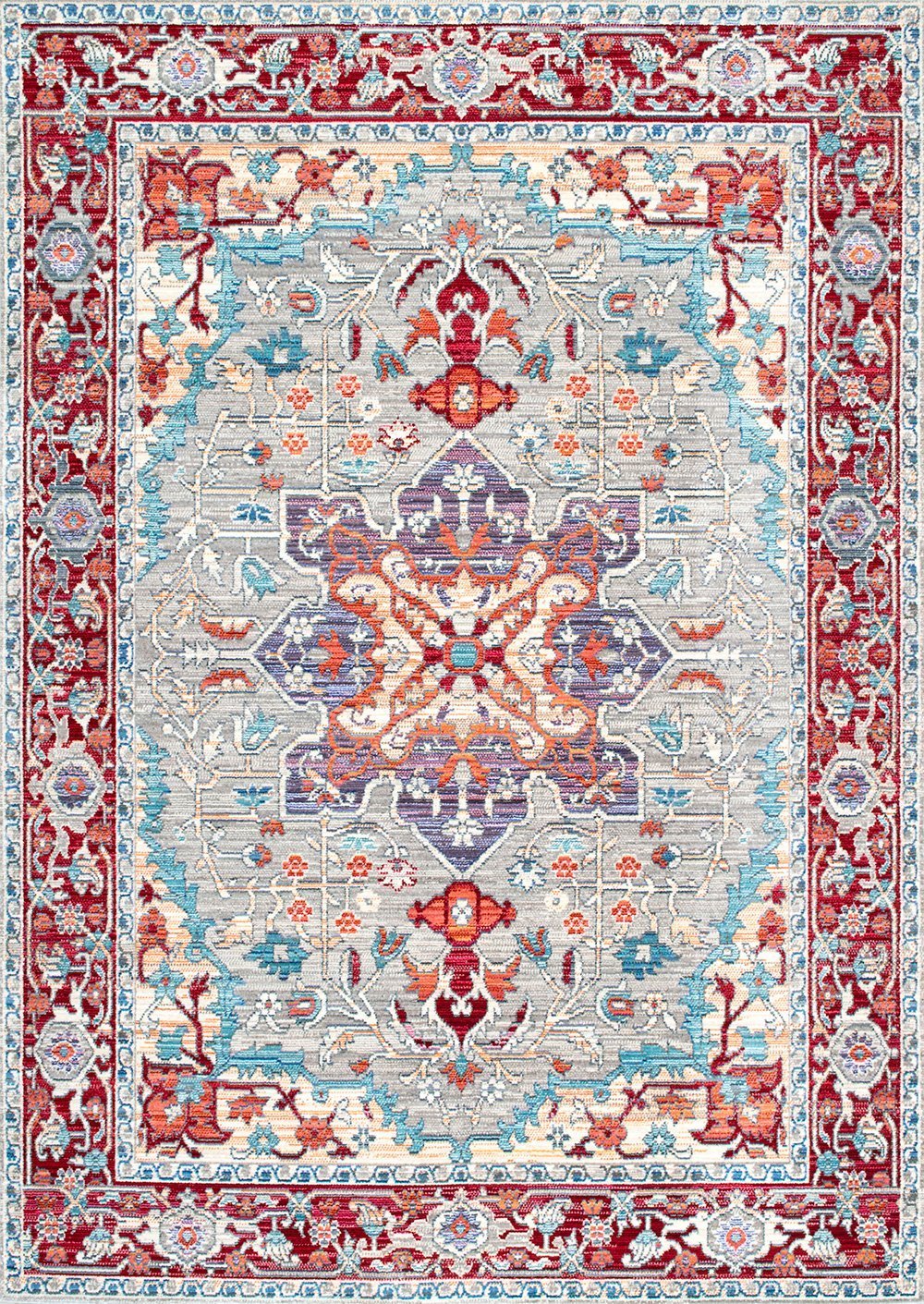 Nuloom Rugs - Persian Medallion Caterina - Brick