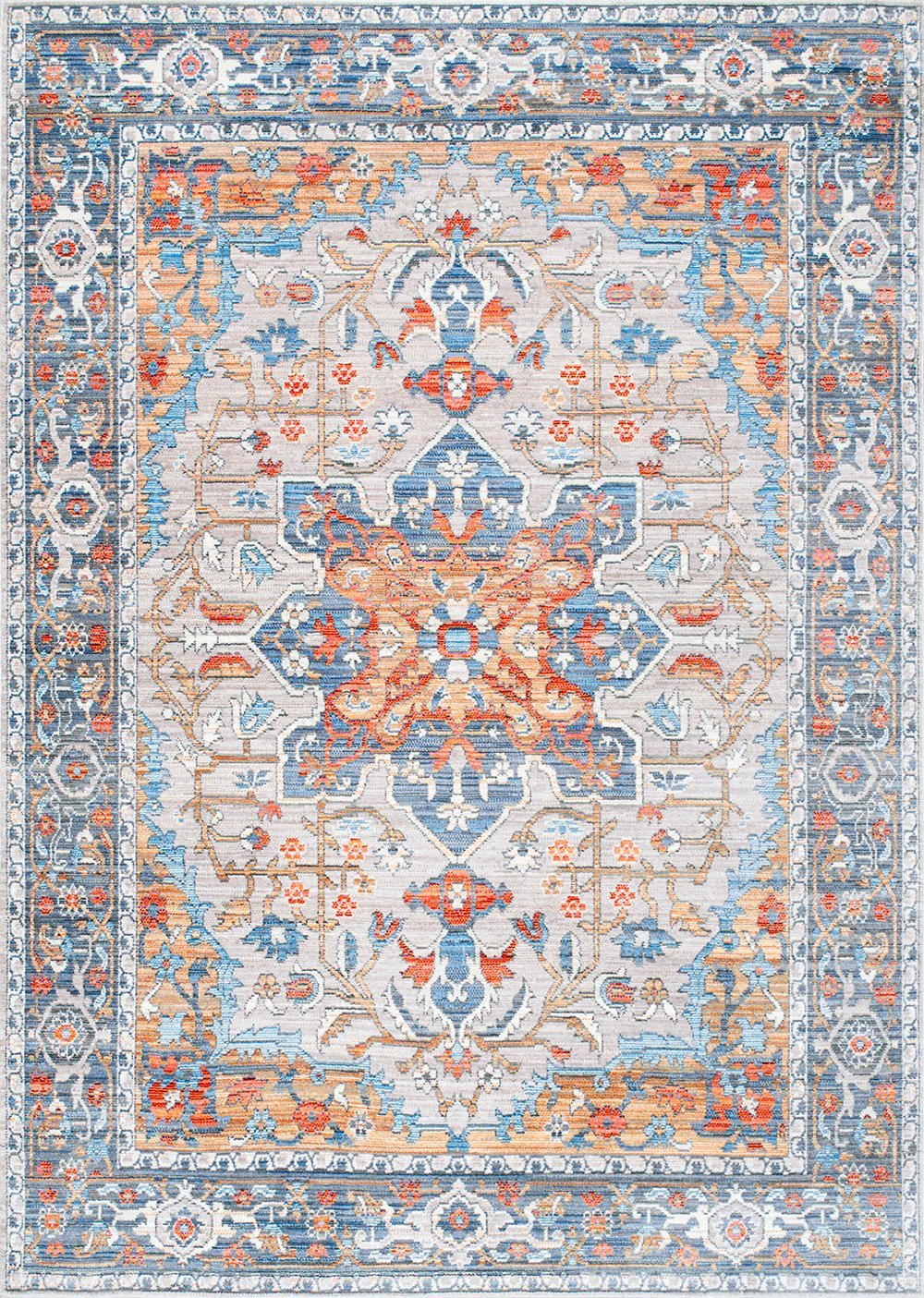 Nuloom Rugs - Persian Medallion Caterina - Grey