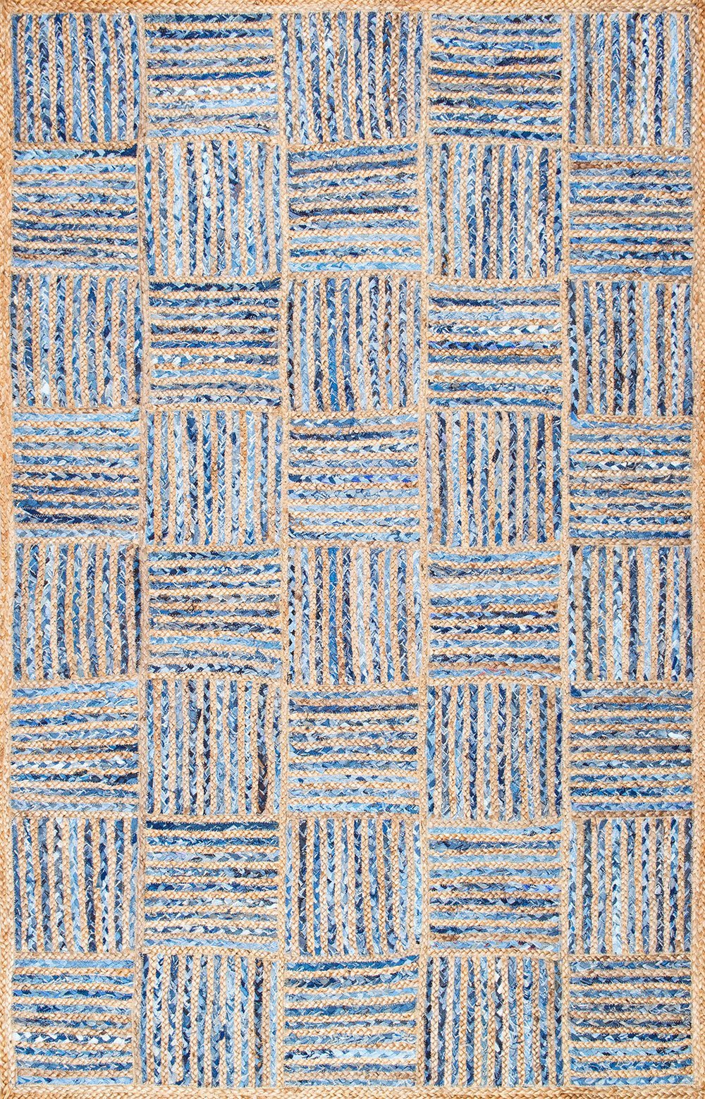 Nuloom Rugs - Hand Braided Elva Jute - Blue