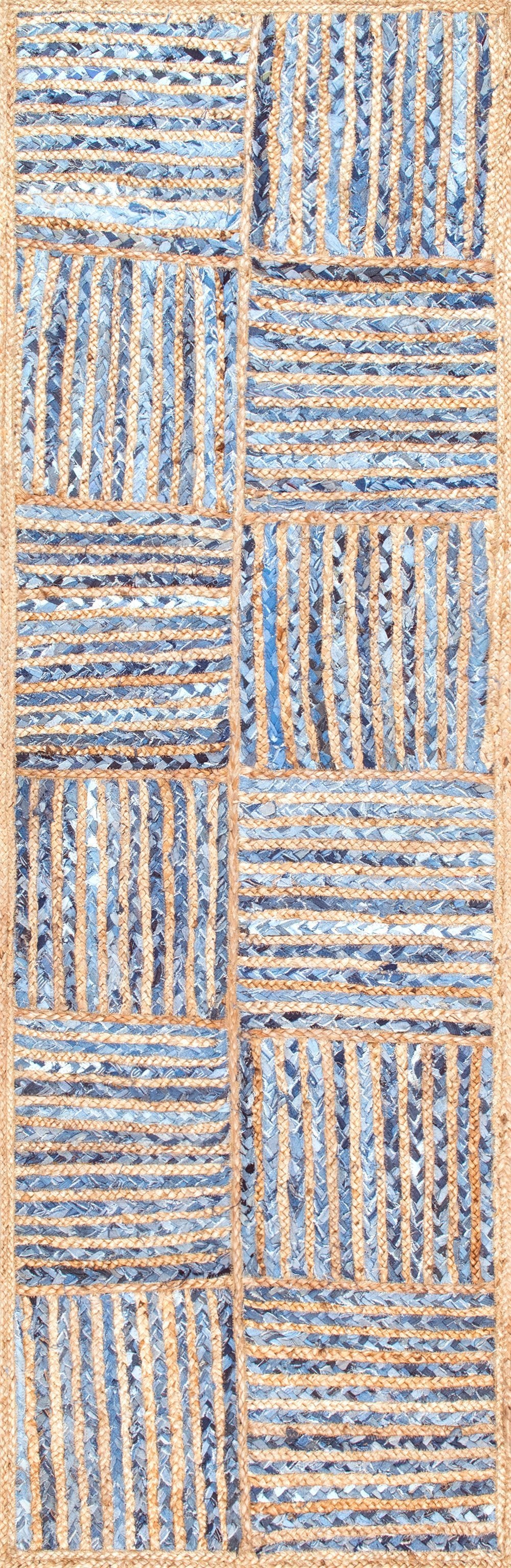 nuLOOM Rugs - Hand Braided Elva Jute - Blue