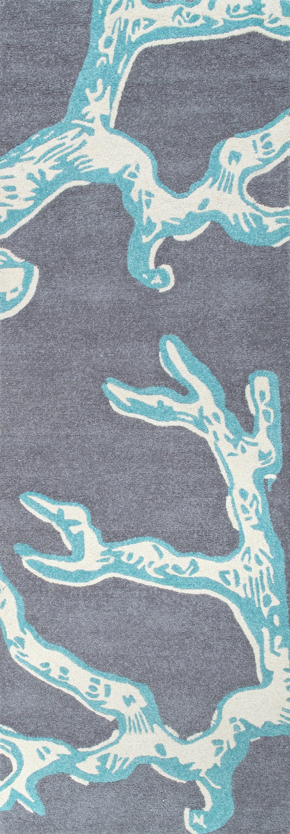 Alfombras nuLOOM - Thomas Paul Coral de aguas profundas tejidas a mano - Gris