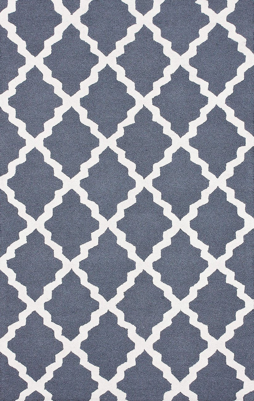 nuLOOM Rugs - Hand Hooked Marrakech Trellis - Blue Grey