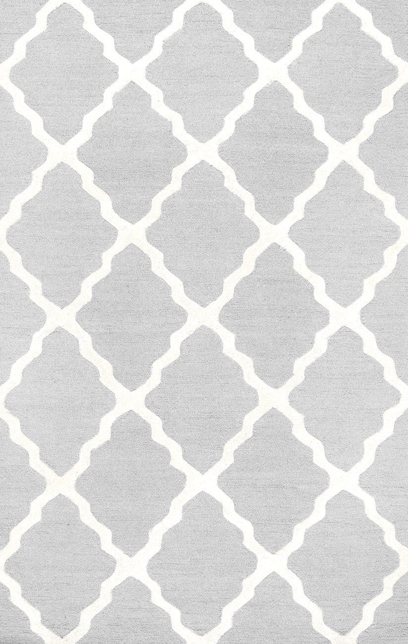 nuLOOM Rugs - Hand Hooked Marrakech Trellis - Light Grey