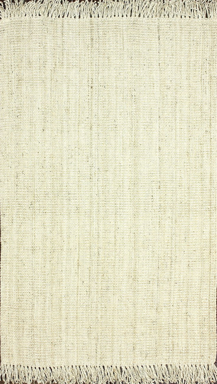 nuLOOM Rugs - Hand Woven Chunky Loop Jute - Bleached