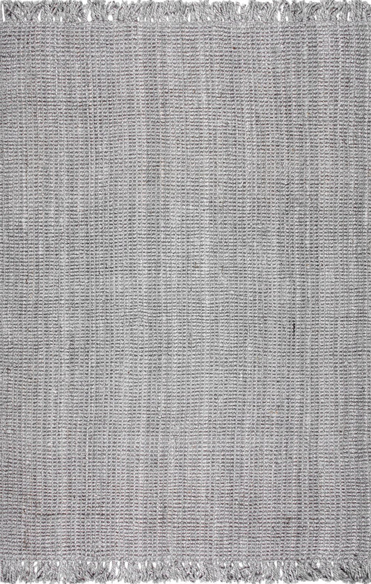 Nuloom Rugs - Hand Woven Chunky Loop Jute - Grey