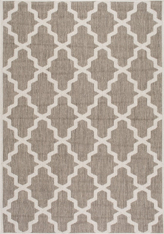 nuLOOM Rugs - Machine Made Gina Outdoor Moroccan Trellis - Taupe