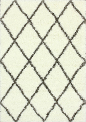 Alfombras nuLOOM - Diamond Shag hecha a máquina - Marrón