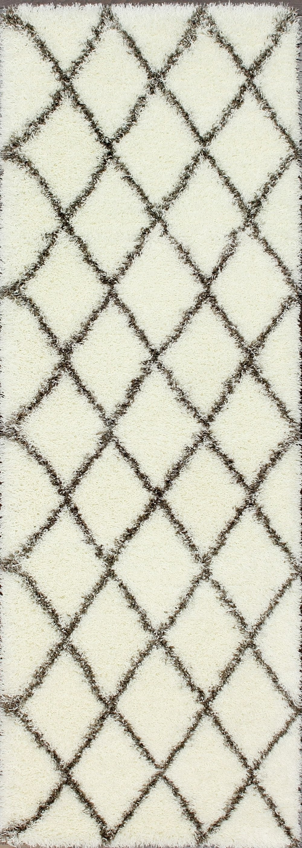 Alfombras nuLOOM - Diamond Shag hecha a máquina - Marrón