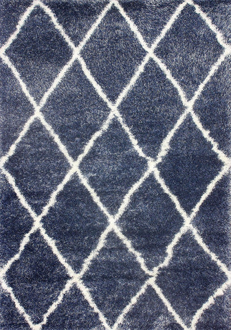Alfombras nuLOOM - Pelusa de diamante hecha a máquina - Azul