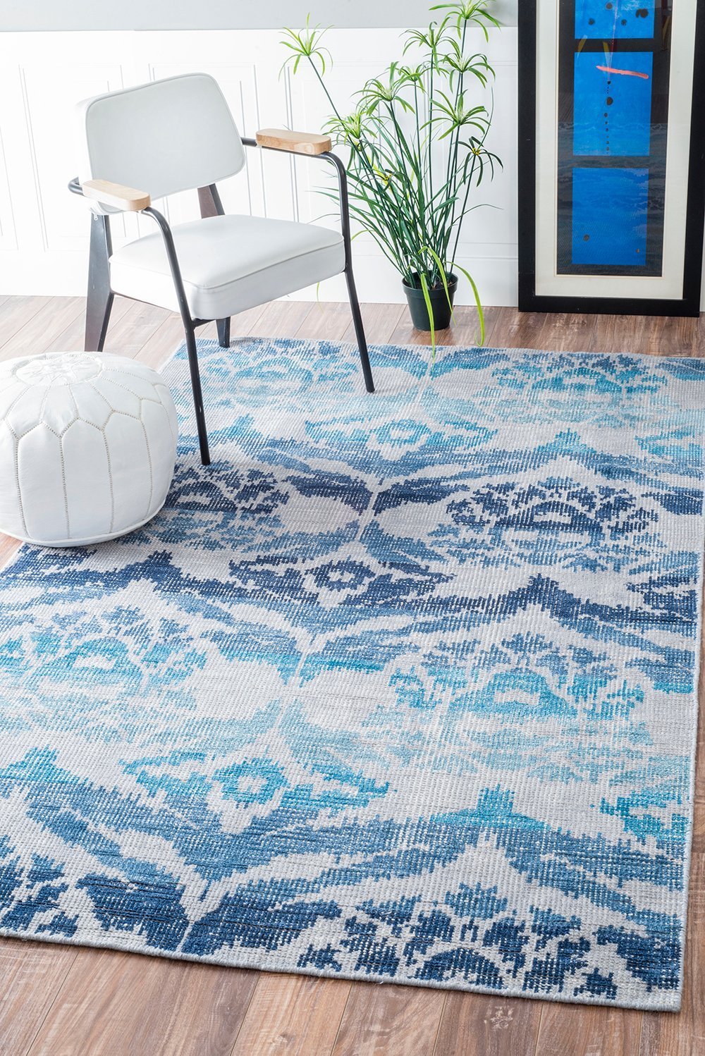 Nuloom Rugs - Hand Knotted Kayce - Blue