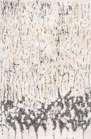 Alfombras nuLOOM - Milda Cotton Abstract Shaggy - Marfil