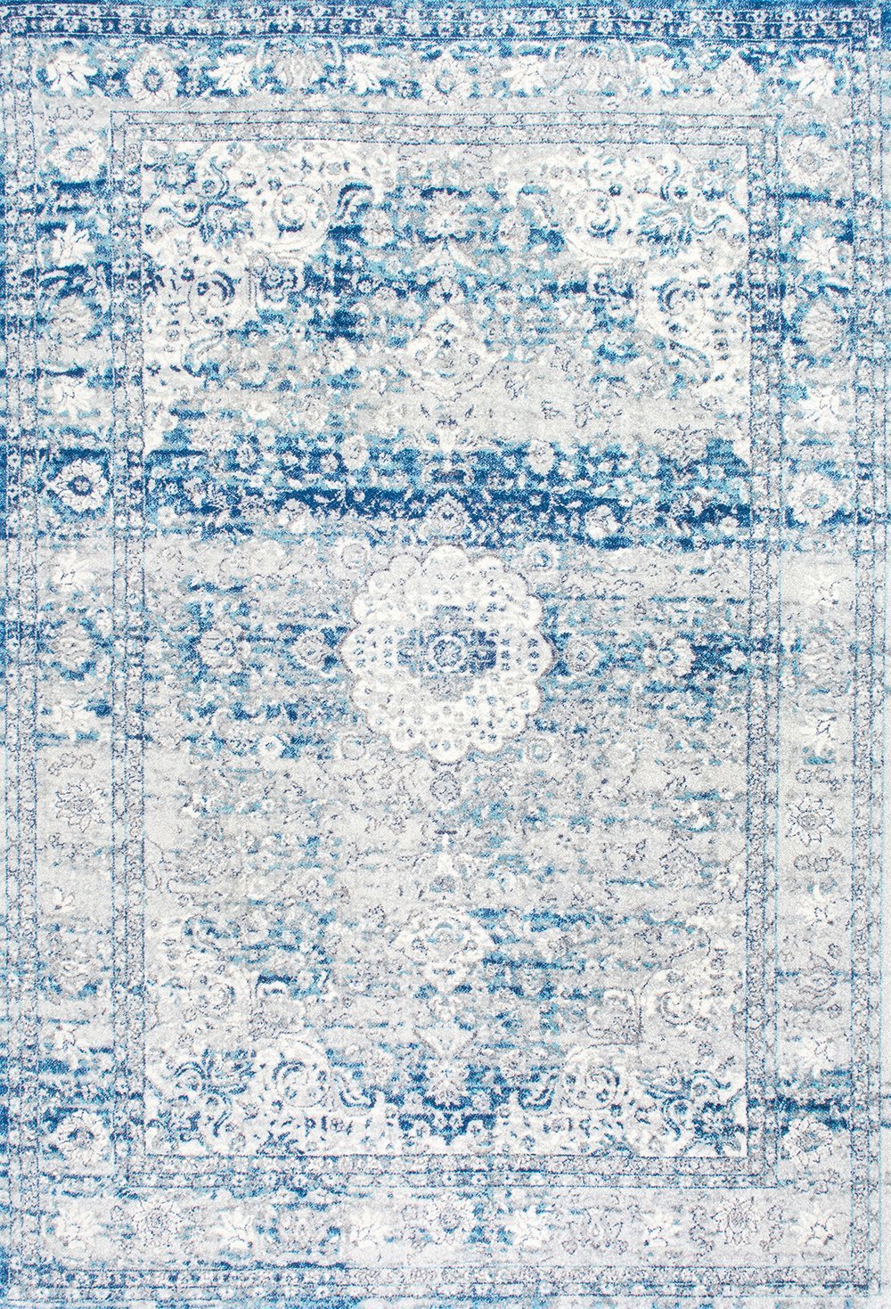 Nuloom Rugs - Vintage Medallion Lela - Blue