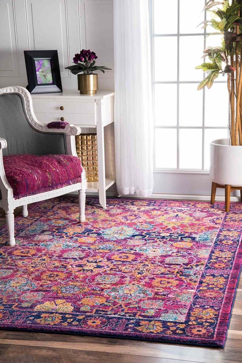Nuloom Rugs - Persian Leilani - Fuchsia