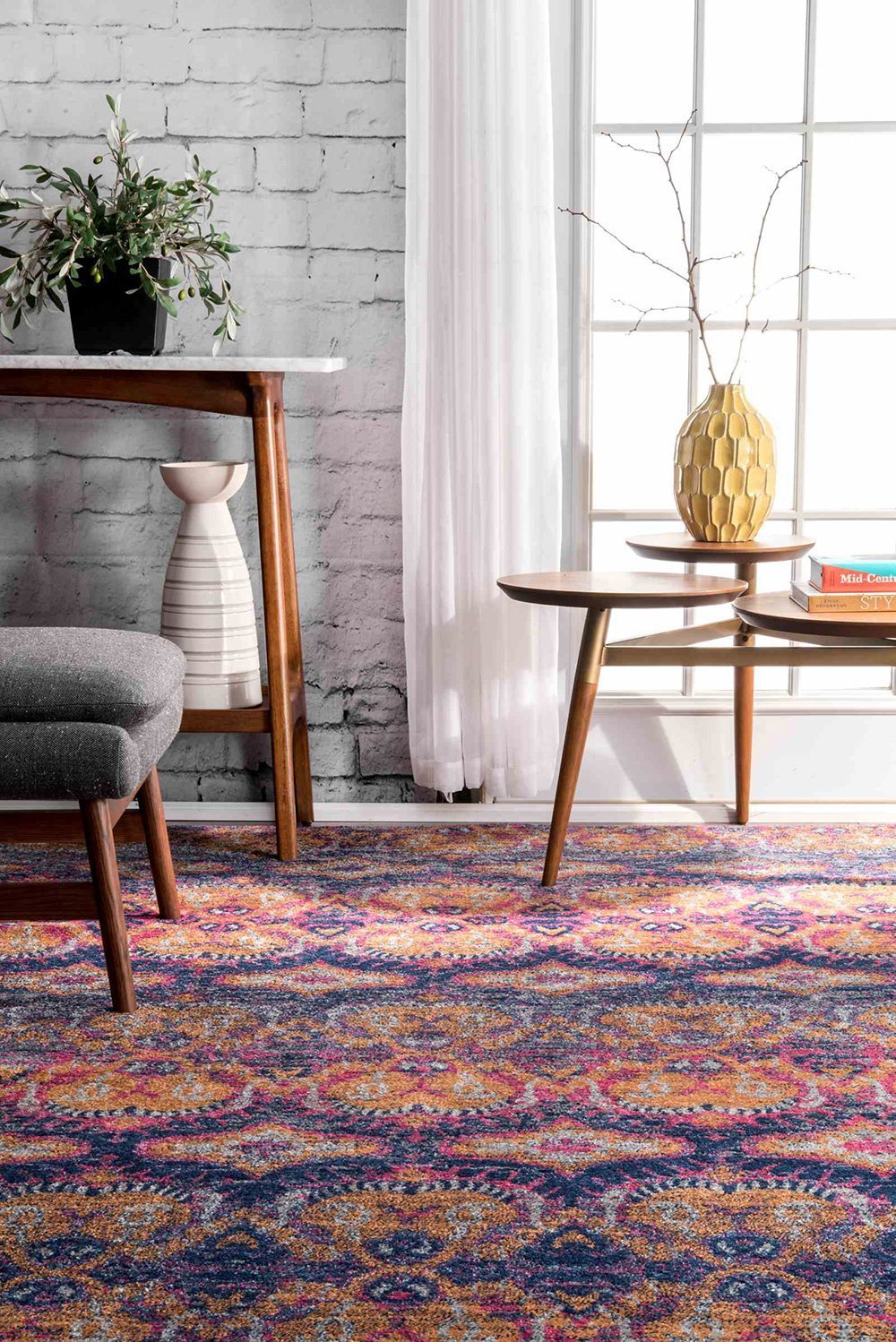 Nuloom Rugs - Damask Sonya - Navy