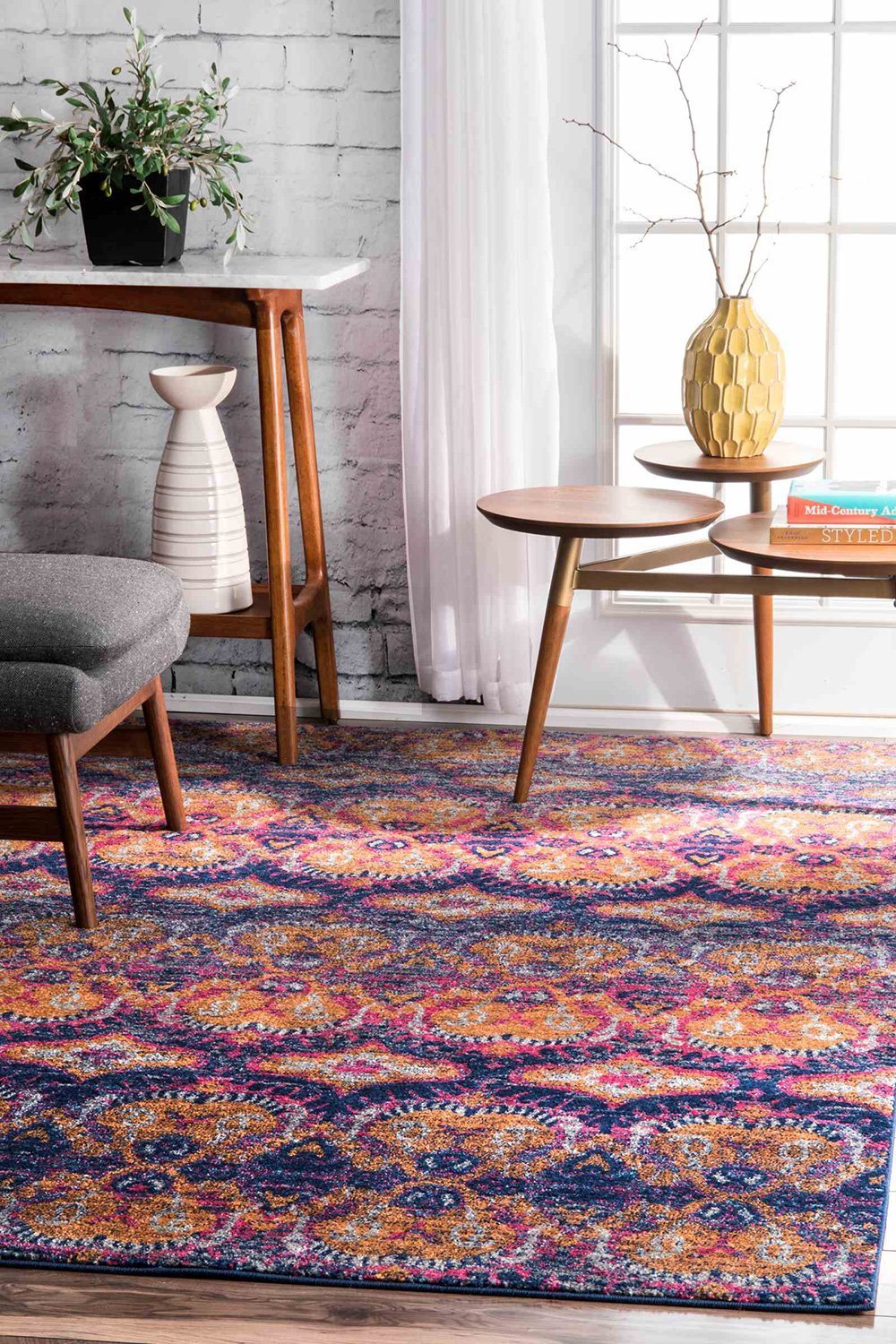 Nuloom Rugs - Damask Sonya - Navy