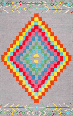 nuLOOM Rugs - Hand Tufted Tribal Rima - Multi