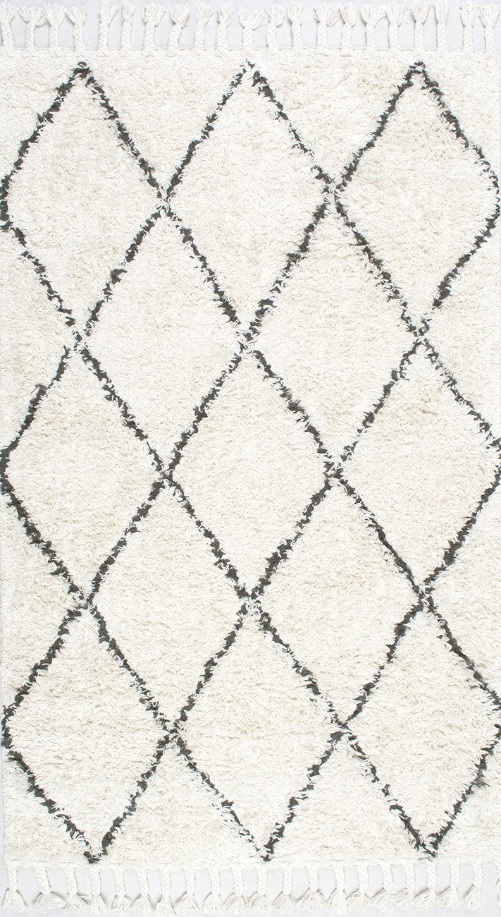 nuLOOM Rugs - Hand Knotted Fez Shag - Natural