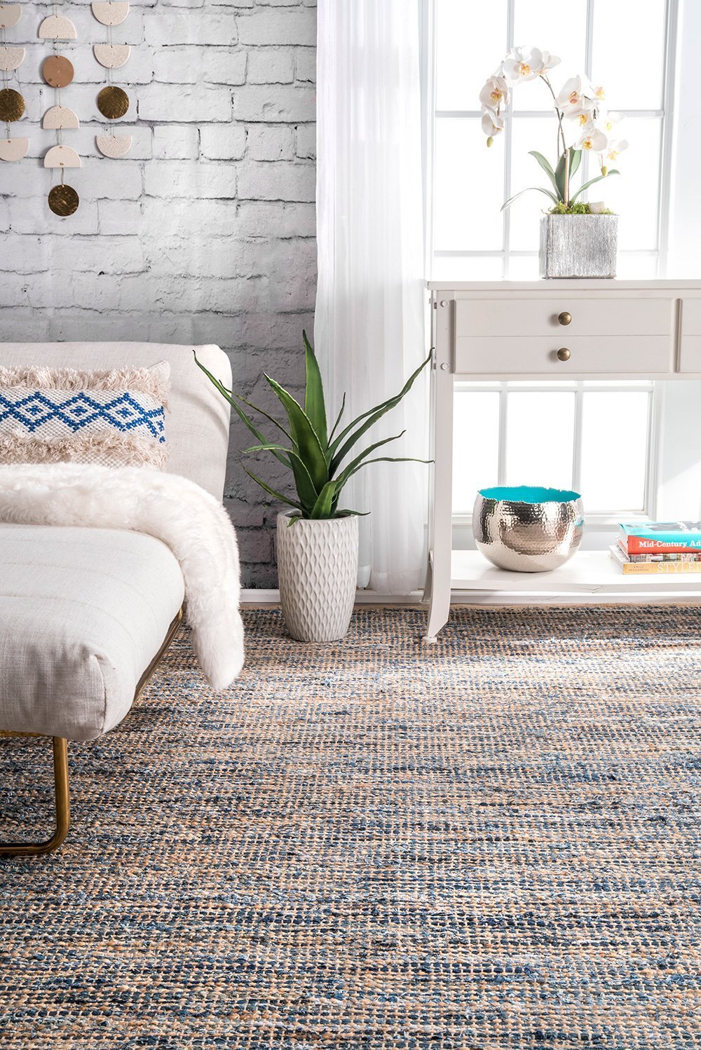 Nuloom Rugs - Flatweave Vernell Jute - Natural