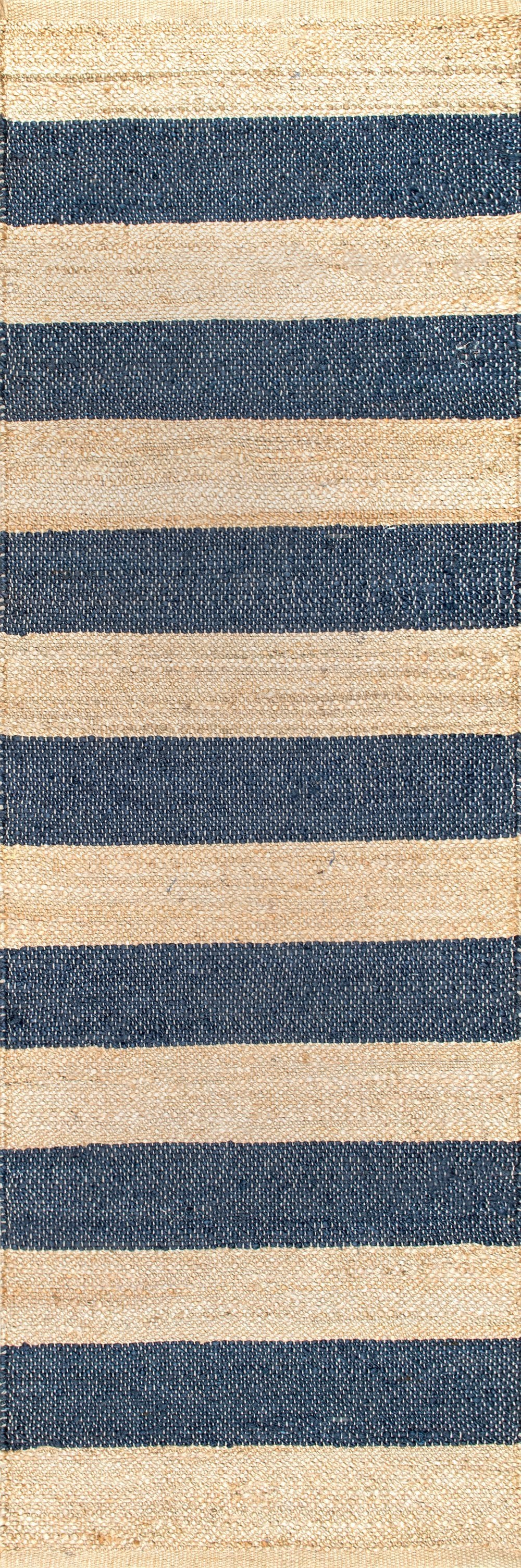 nuLOOM Rugs - Flatweave Alisia Stripes Jute - Natural