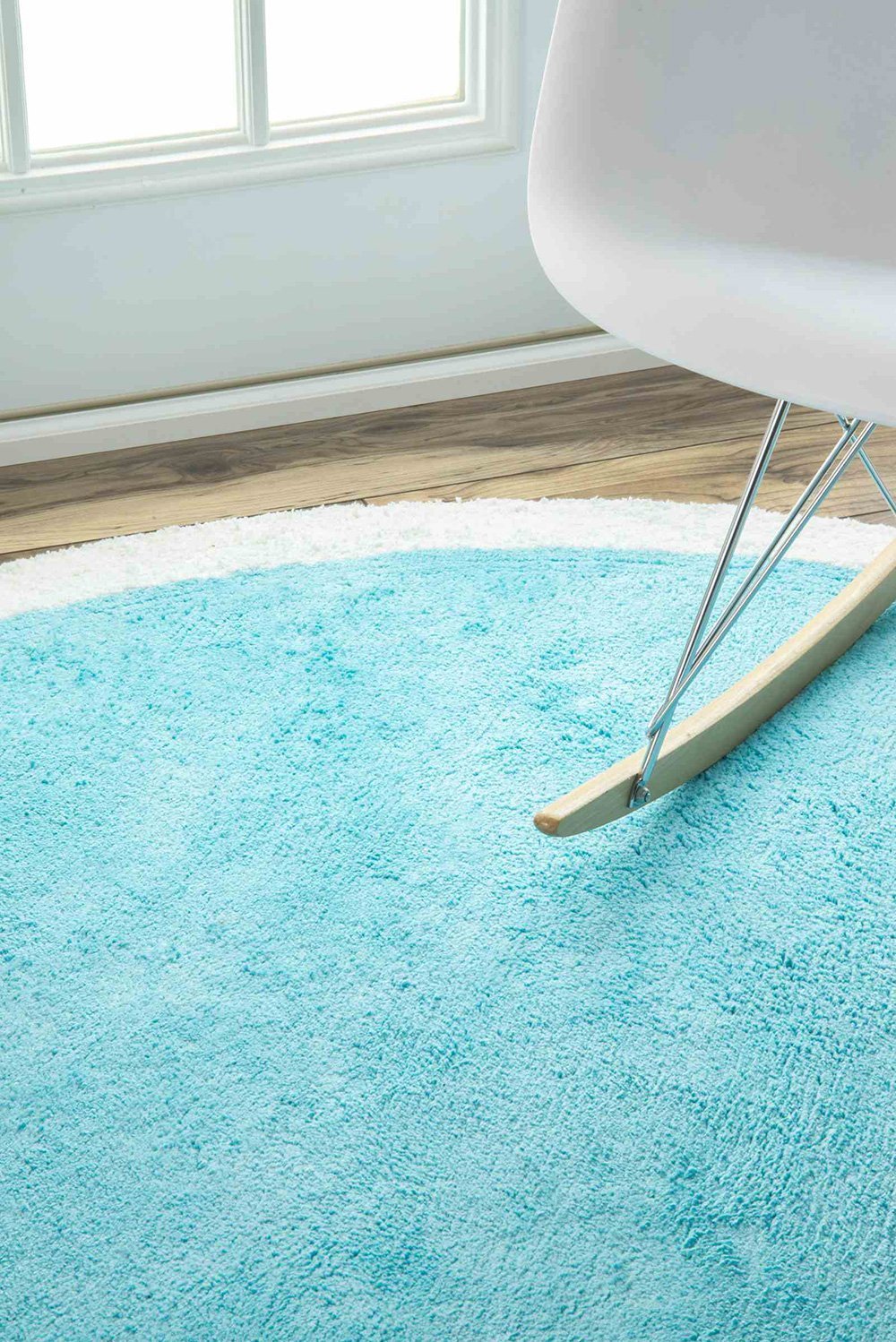 Nuloom Rugs - Anita Solid Border - Baby Blue