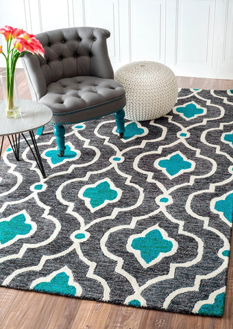nuLOOM Rugs - Hand Tufted Reversible Ludwig - Teal