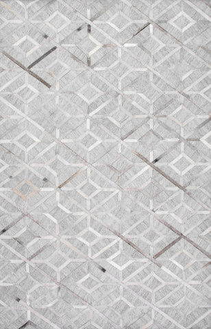 Alfombras nuLOOM - Chanda de piel de vaca hecha a mano - Gris
