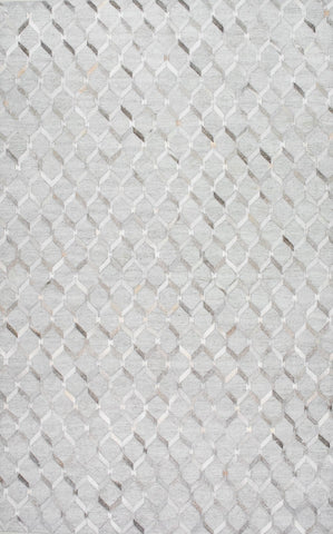 Alfombras nuLOOM - Grenier de piel de vaca hecha a mano - Gris