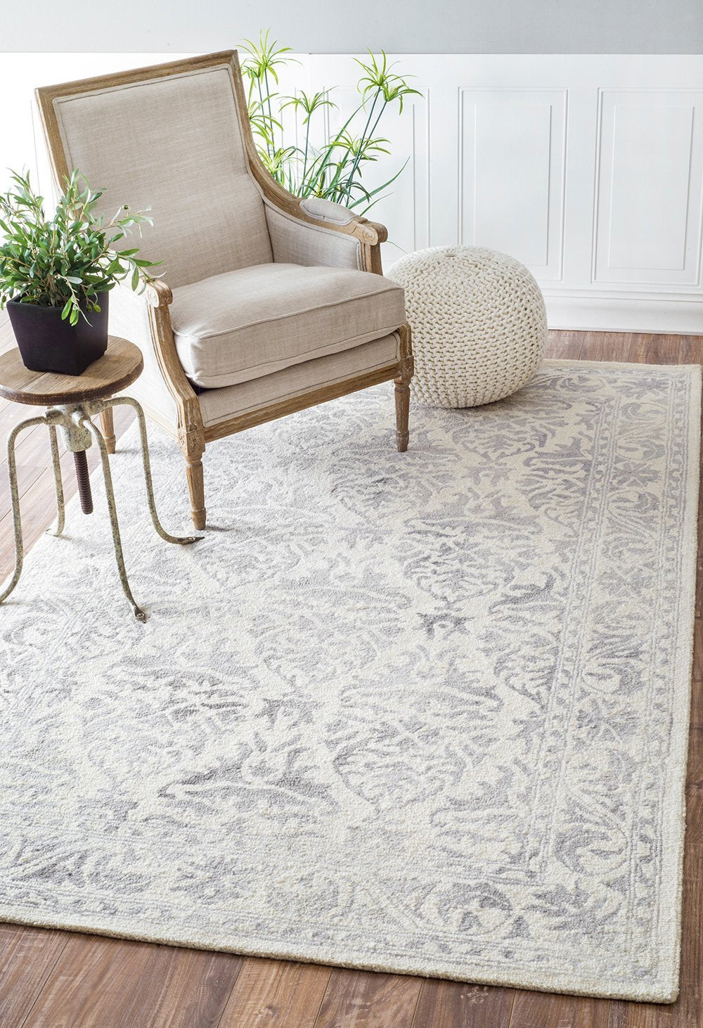 Nuloom Rugs - Hand Looped Krause - Light Grey