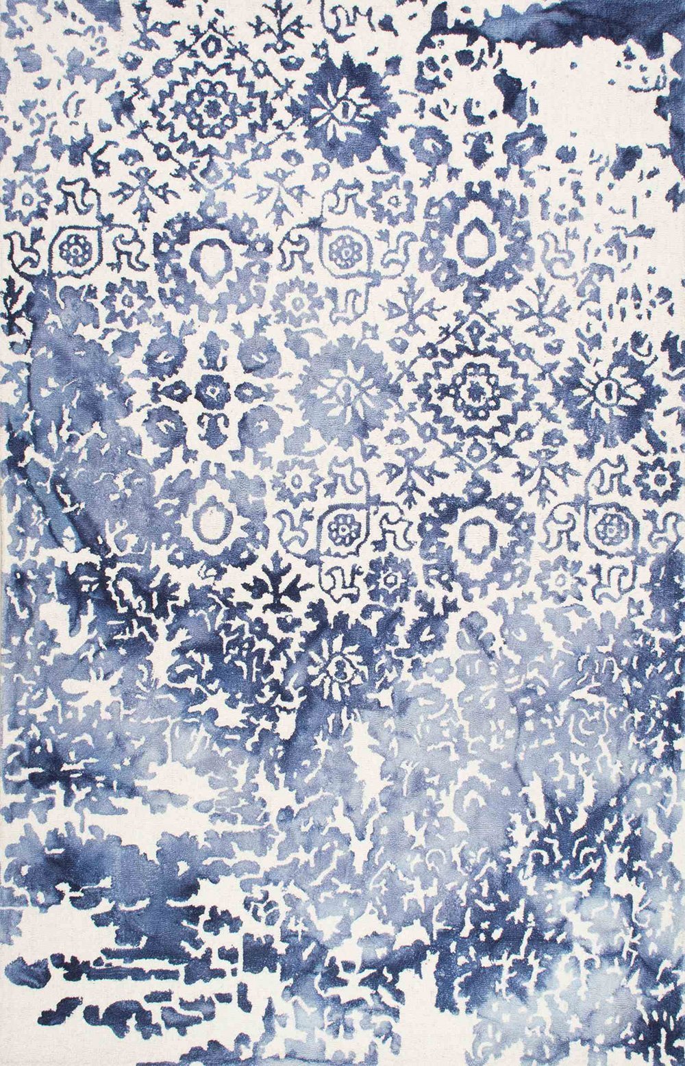 Nuloom Rugs - Hand Hooked Dip Dye Berna - Blue