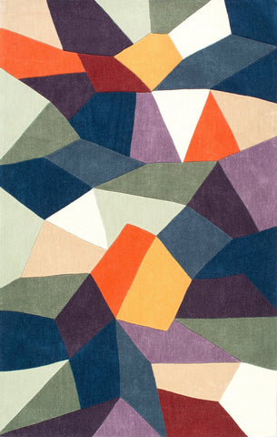 nuLOOM Rugs - Hand Tufted Geometric Nikita - Multi
