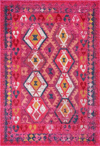 Alfombras nuLOOM - Tribal Mayola - Rosa