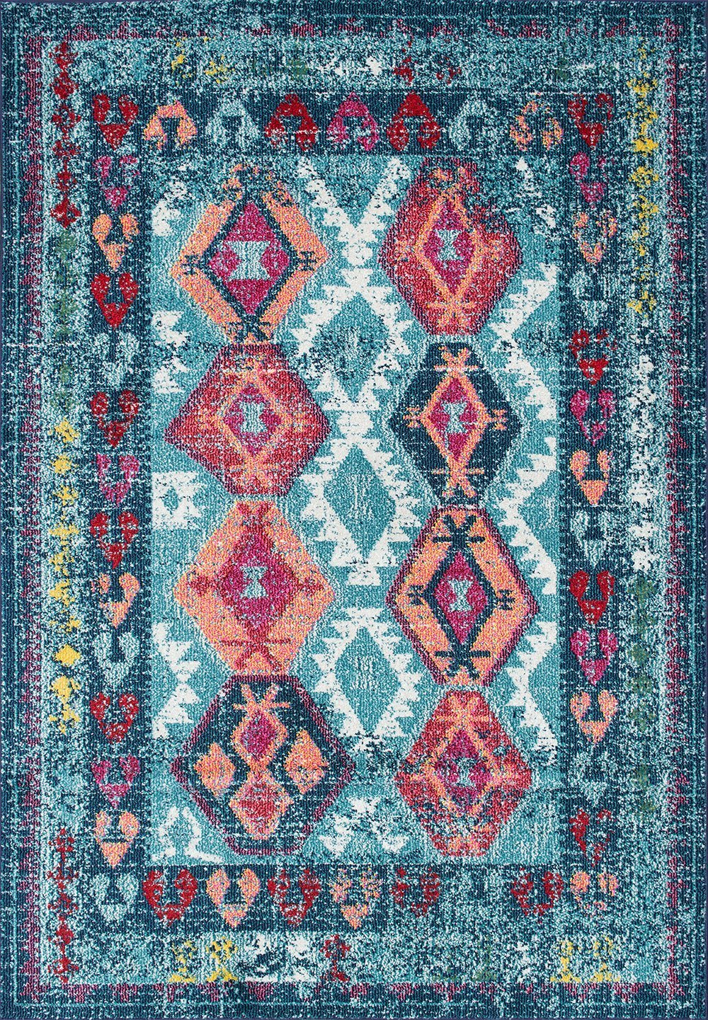 Nuloom Rugs - Tribal Mayola  - Aqua