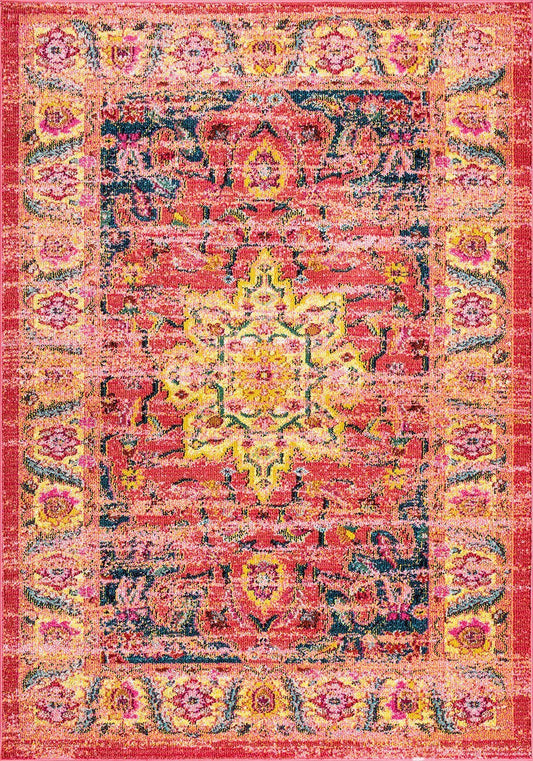 Nuloom Rugs - Persian Medallion Rozella  - Orange