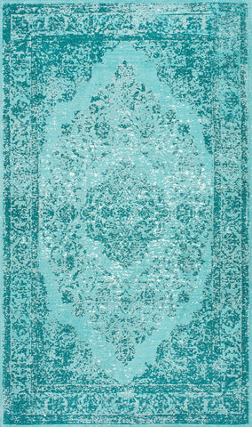 Alfombras nuLOOM - Vintage Renay Floral - Azul