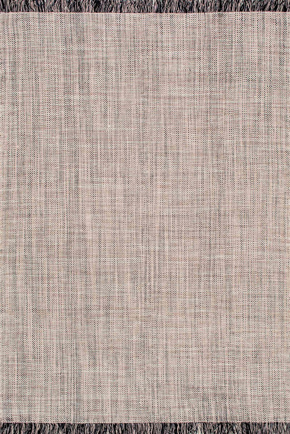 Nuloom Rugs - Flatweave Tassel Cotton Solid Elke  - Beige