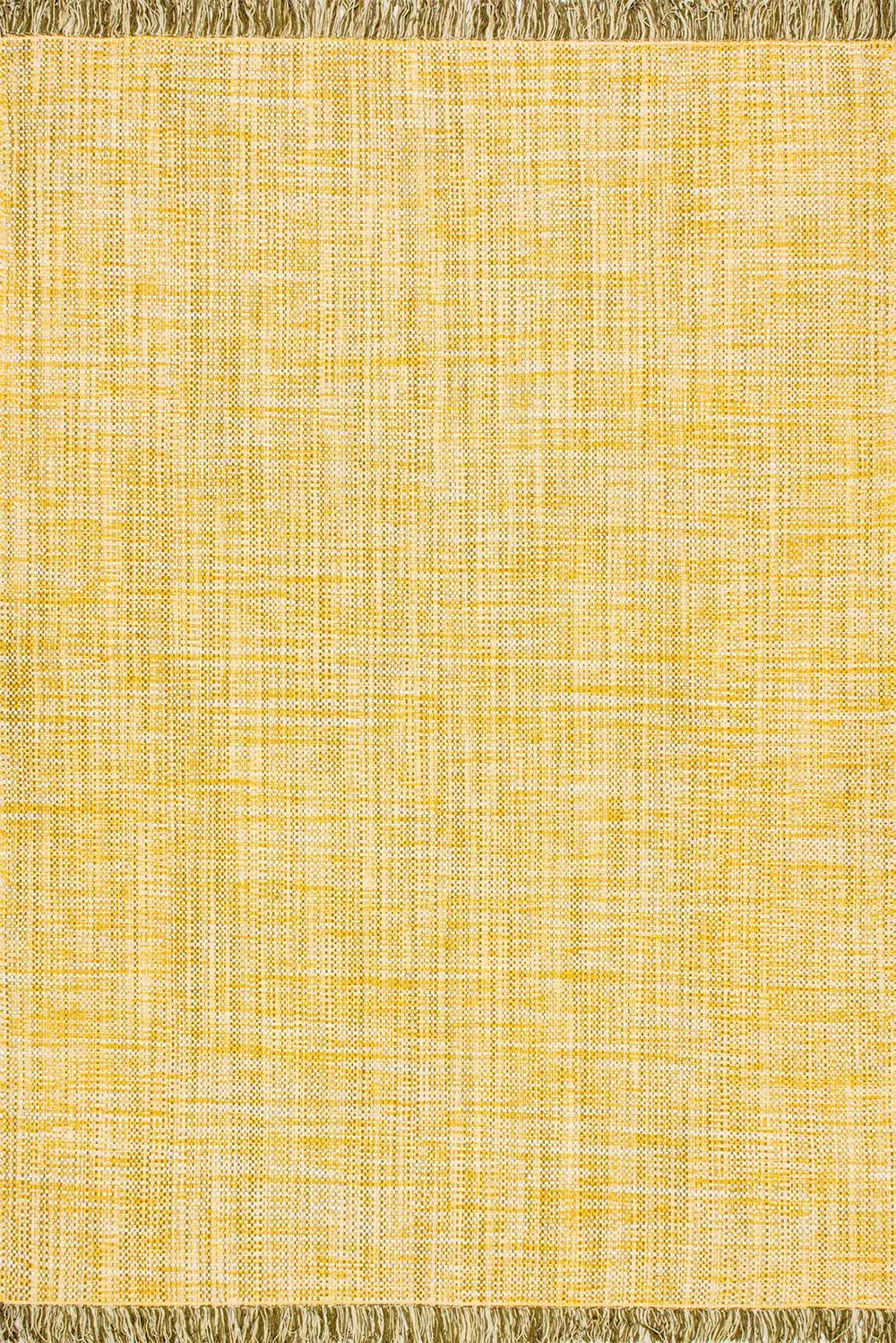 Nuloom Rugs - Flatweave Tassel Cotton Solid Elke  - Yellow