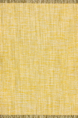 nuLOOM Rugs - Flatweave Tassel Cotton Solid Elke - Yellow