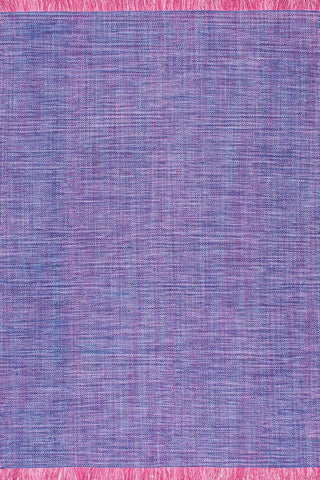 nuLOOM Rugs - Flatweave Tassel Cotton Solid Elke - Purple