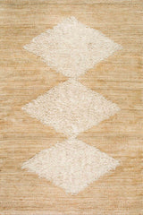 nuLOOM Rugs - Flatweave Melida Diamond Jute - Bleached
