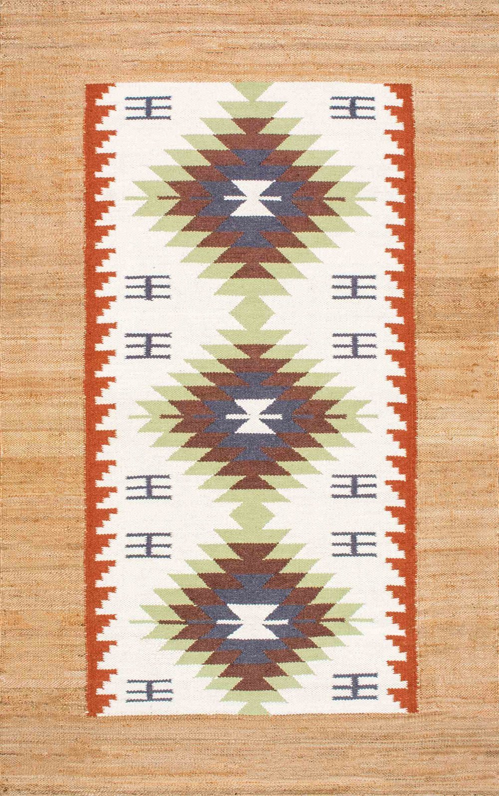 Nuloom Rugs - Flatweave Kenda Tribal Jute - Multi